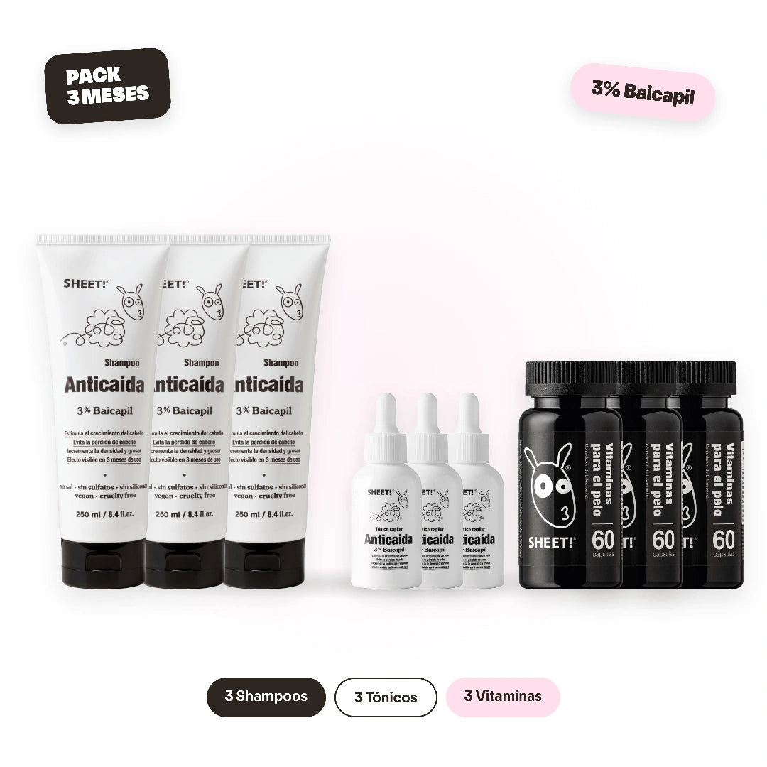 Tratamiento Caída Severa de Cabello x 3 Meses + Biotina