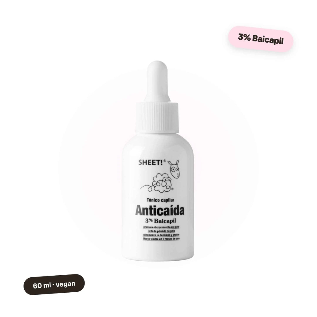 Tónico anticaída SHEET con Baicapil 3% para estimular el crecimiento del cabello