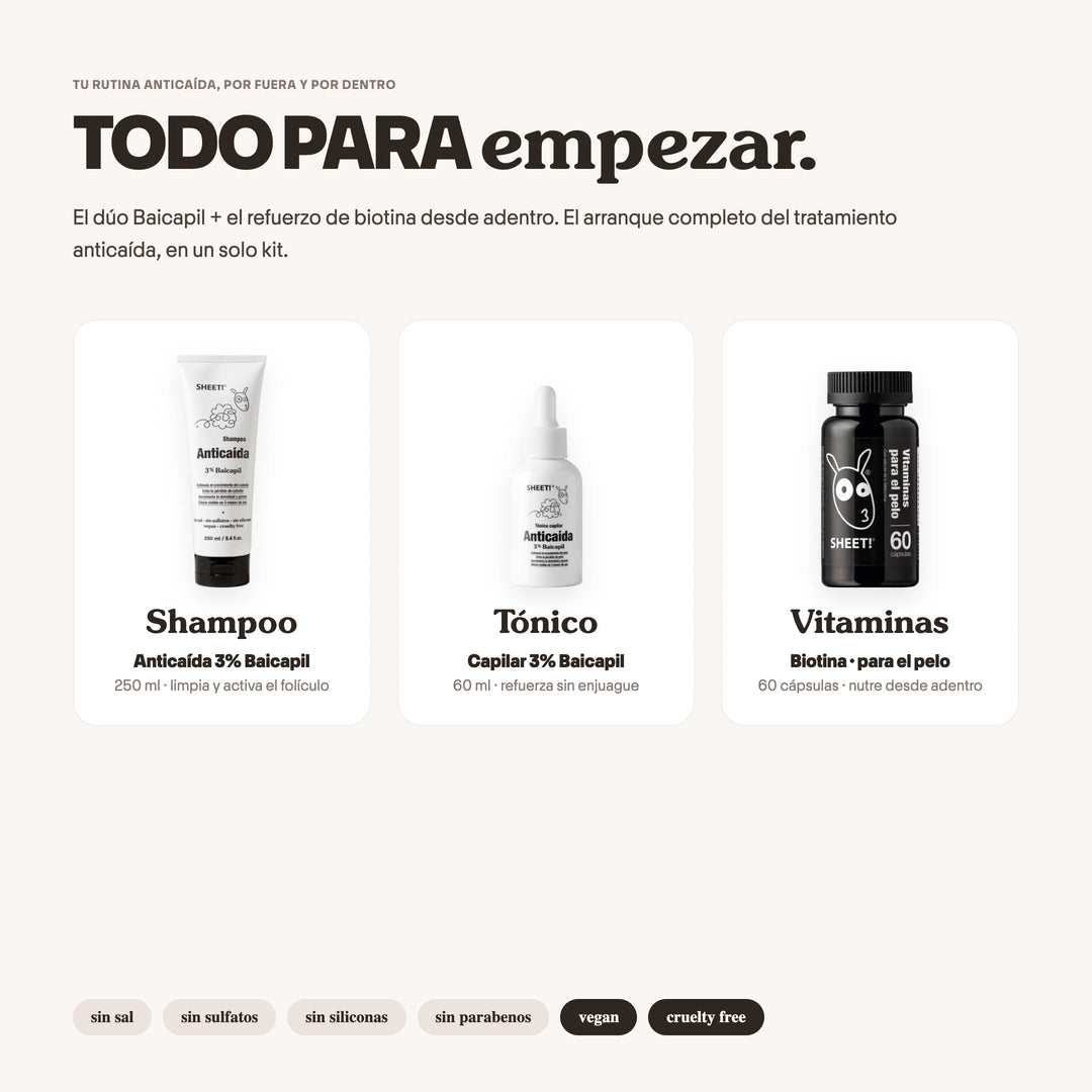 Tratamiento Anticaída de Pelo para 1 Mes + Biotina