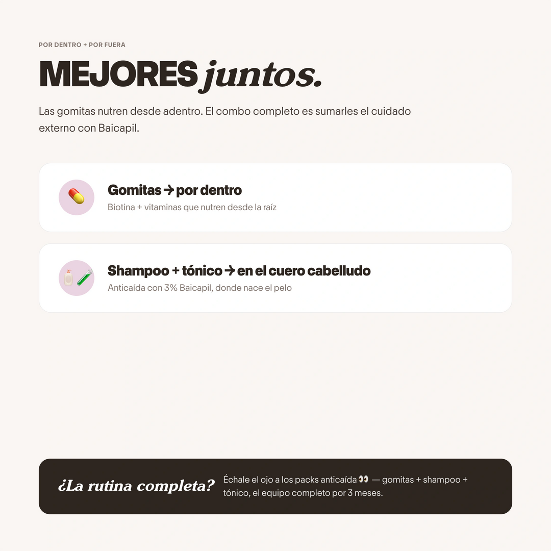 Gomitas de Biotina para 3 Meses