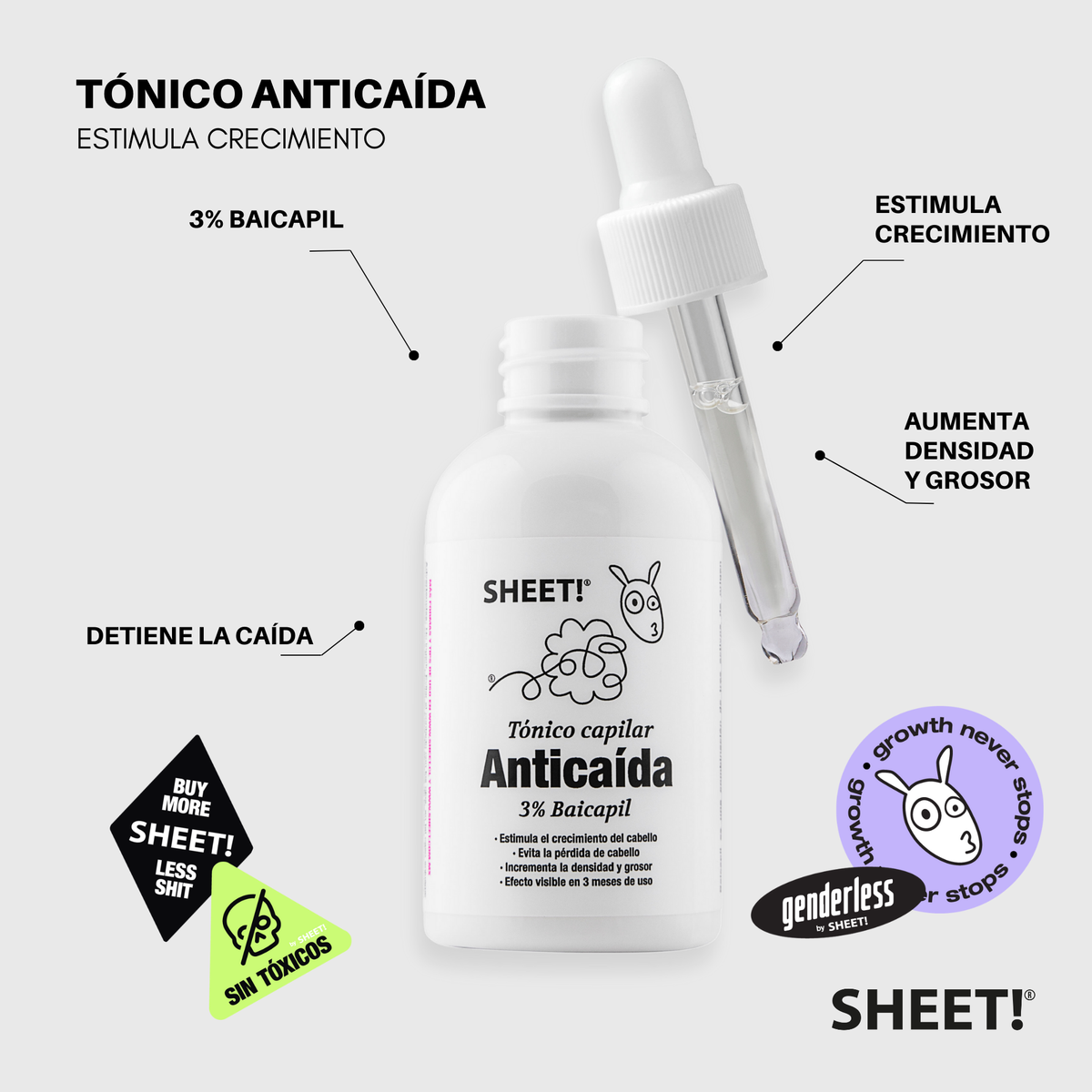 tonico sheet anticaida crecimiento cabello