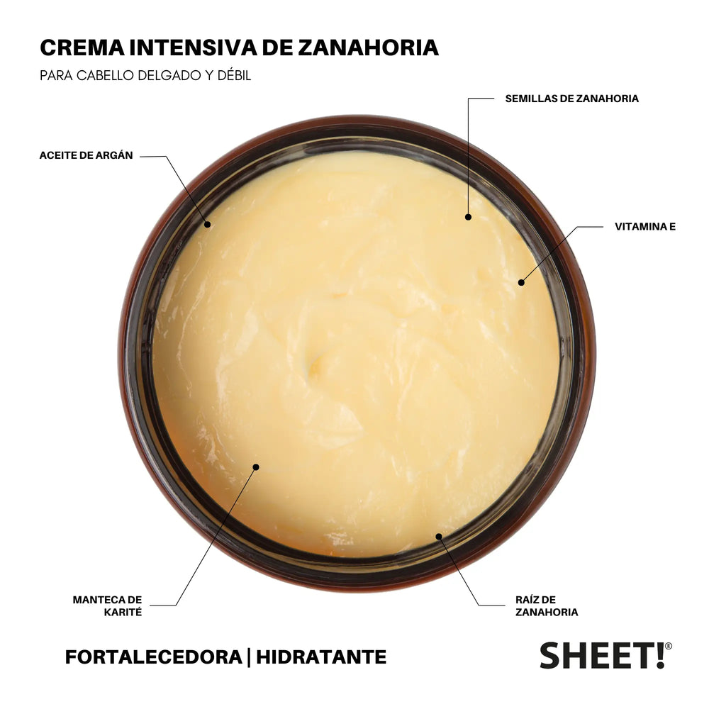 Crema capilar SHEET para reparar el cabello débil y quebradizo