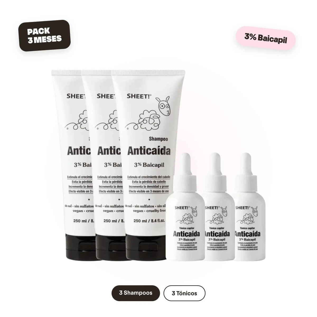Pack Anticaída de Cabello para 3 Meses