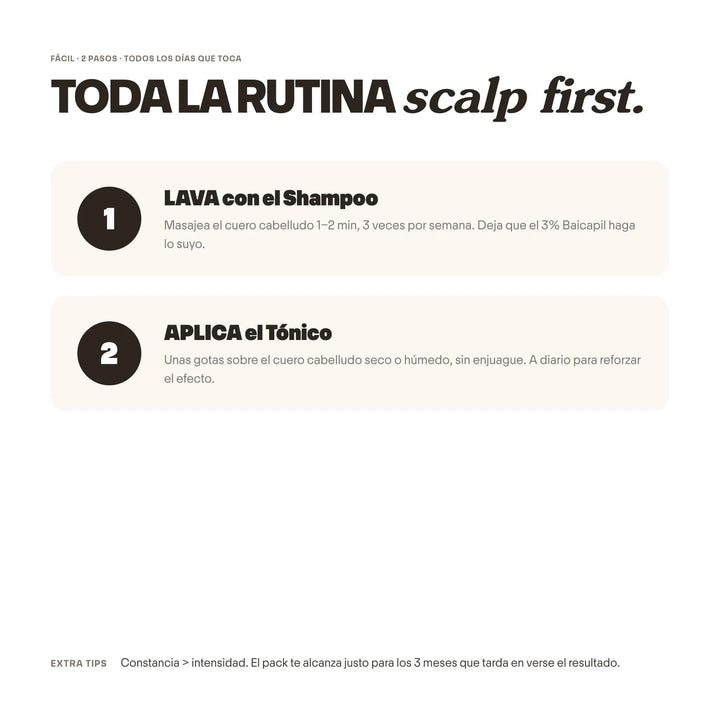 Pack anticaída SHEET de 3 meses que estimula el crecimiento del cabello