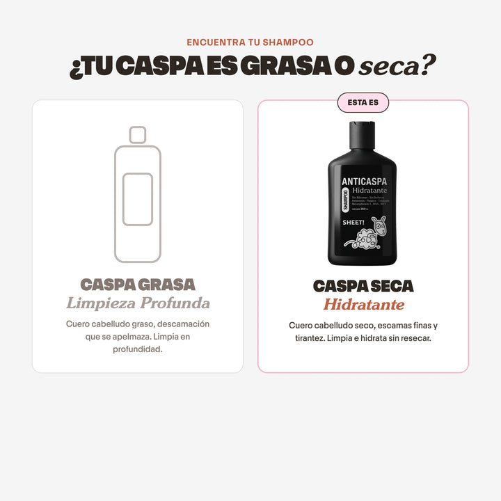 Shampoo Anticaspa Sin Sulfatos para Caspa Seca | SHEET