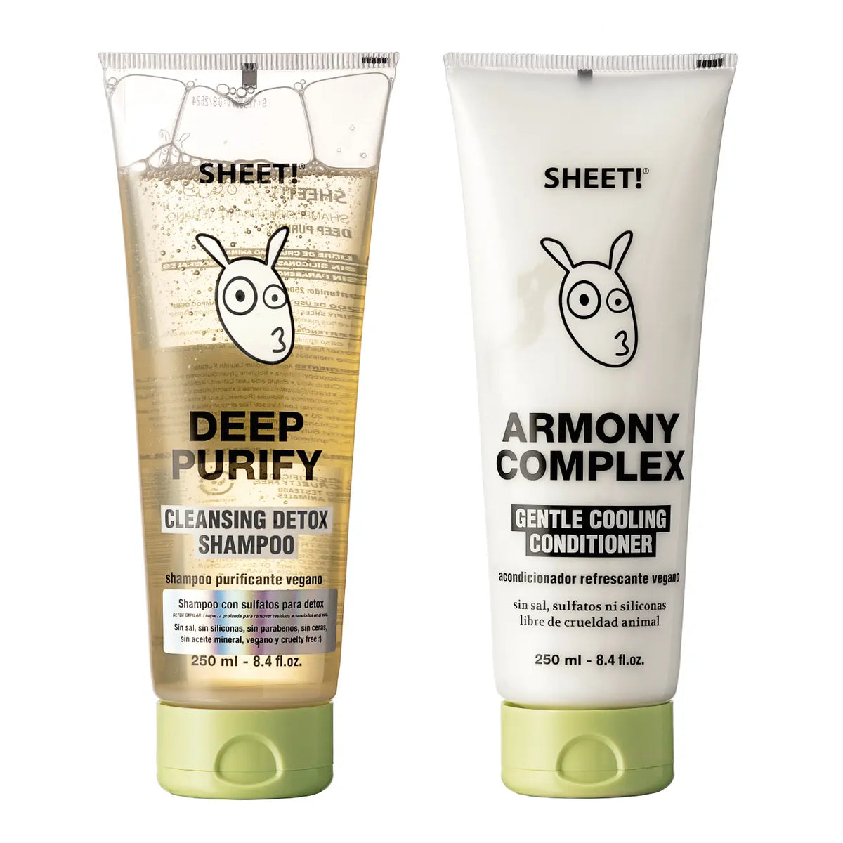 Cuero cabelludo graso. Shampoo y acondicionador Detox