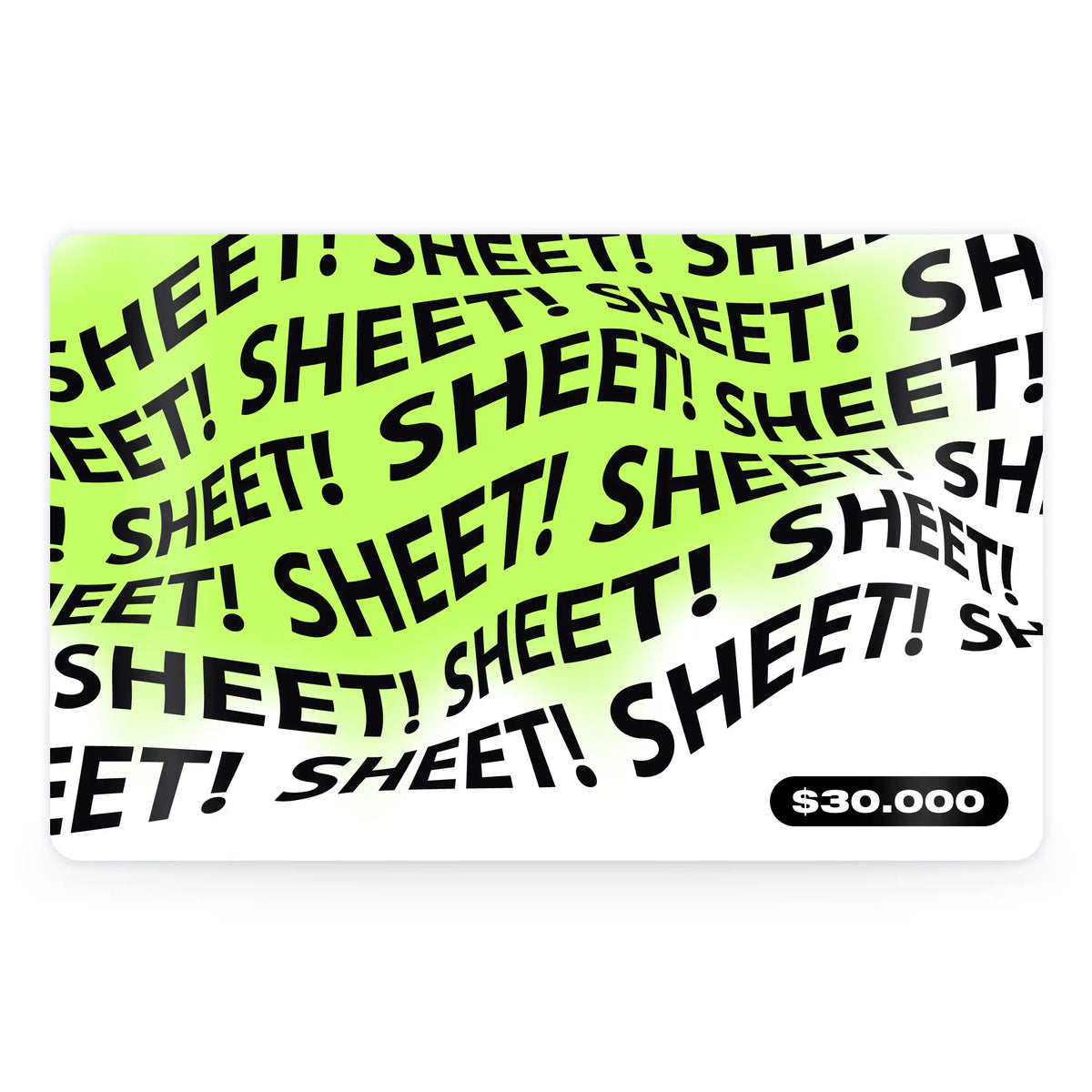 Sheet Gift Card