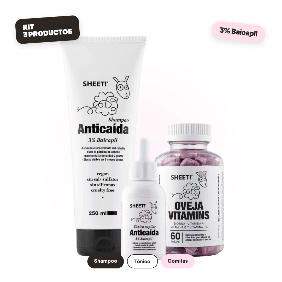 Tratamiento Anticaída x 1 Mes + Gomitas de Biotina