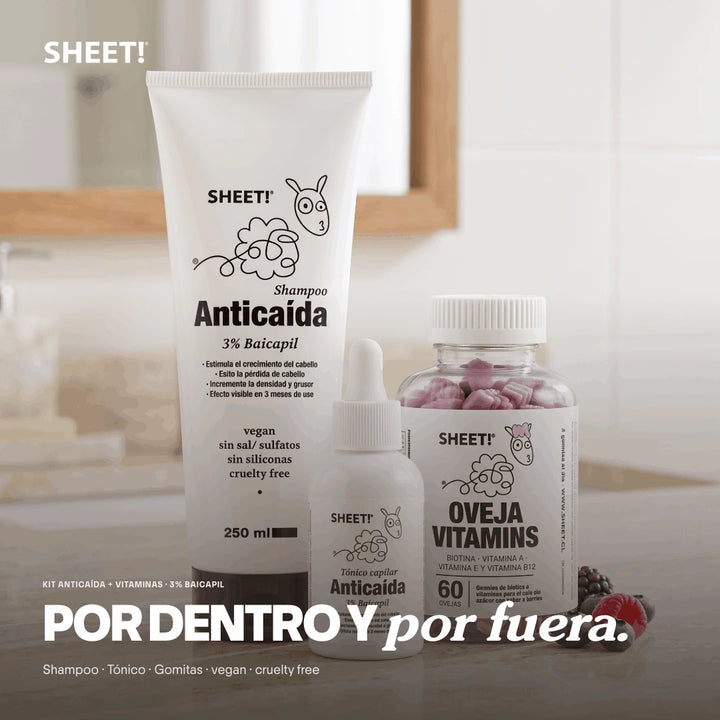 Tratamiento Anticaída x 1 Mes + Gomitas de Biotina